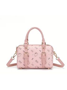Hello Kitty Pink Casual Shoulder Bag – Kawaii Cat Print, Underarm Purse, Cute